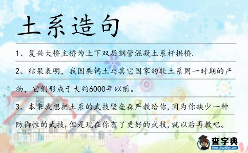土系造句