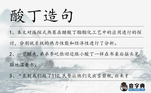 酸丁造句
