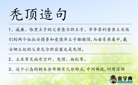 禿頂造句