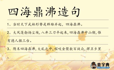 四海鼎沸造句
