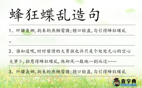 蜂狂蝶亂造句