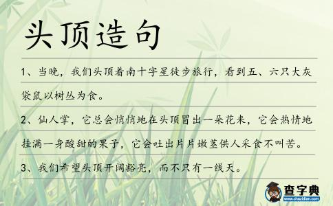 頭頂造句
