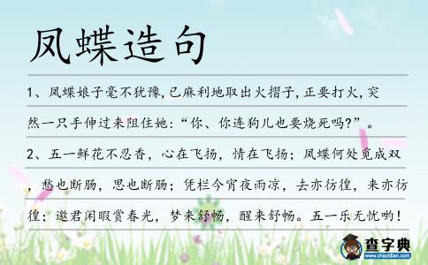 鳳蝶造句