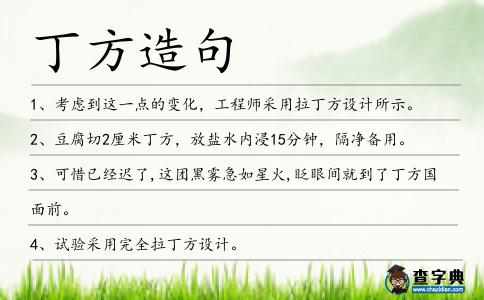 丁方造句