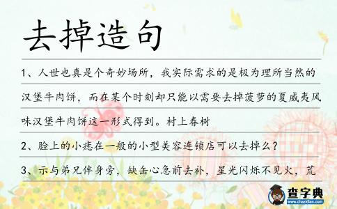 去掉造句