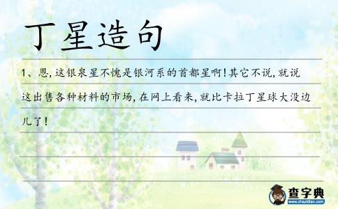 丁星造句