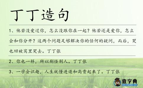 丁丁造句