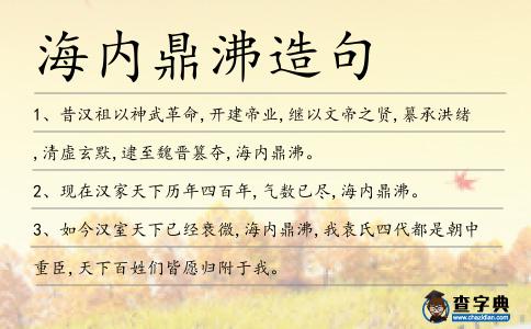 海內鼎沸造句