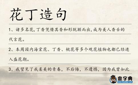 花丁造句