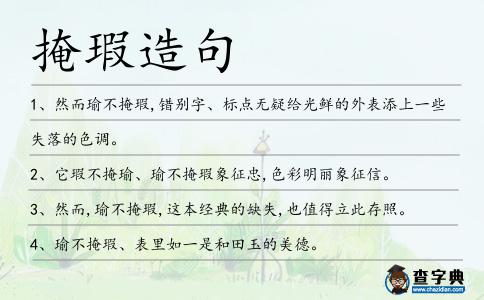 掩瑕造句