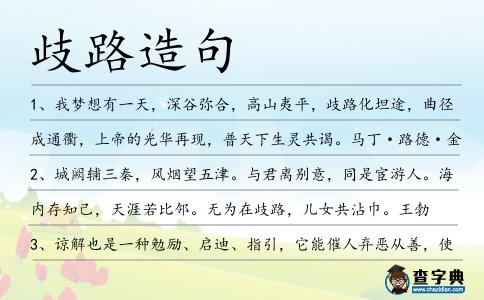 歧路造句