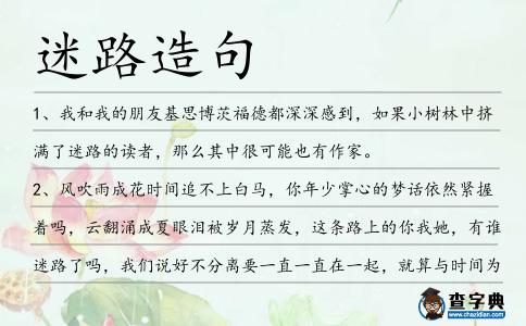 迷路造句