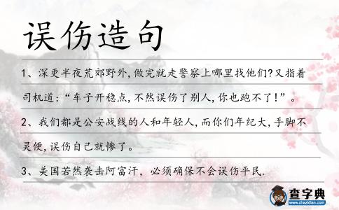 誤傷造句