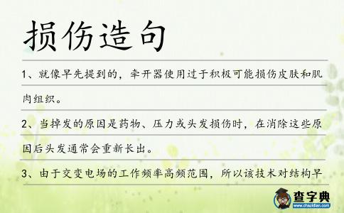 損傷造句