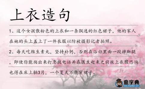 上衣造句