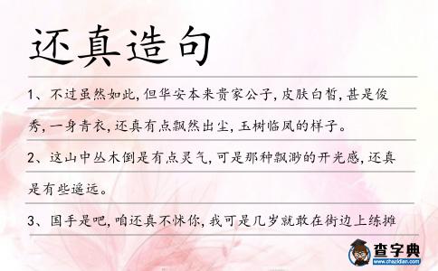 還真造句