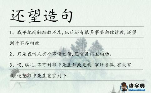 還望造句