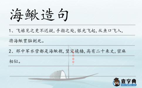 海鰍造句