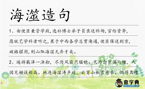 海澨造句