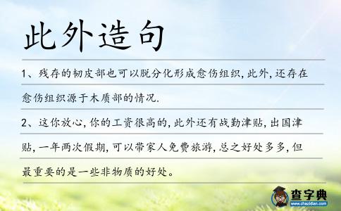 此外造句