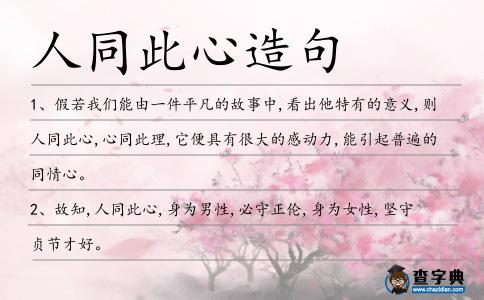 人同此心造句