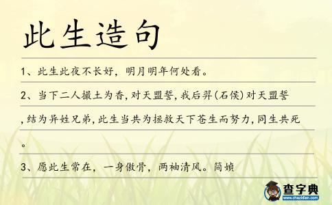 此生造句