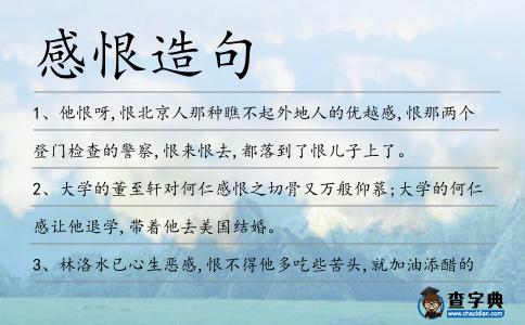 感恨造句