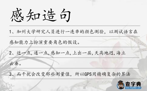 感知造句