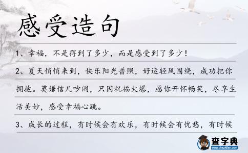 感受造句