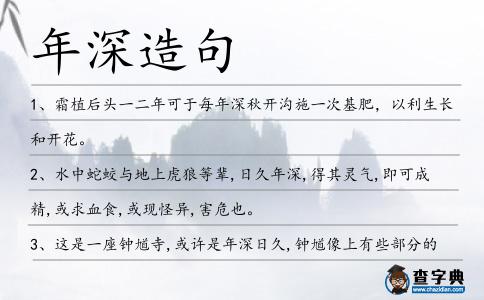 年深造句