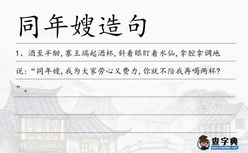 同年嫂造句