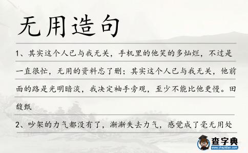 無(wú)用造句