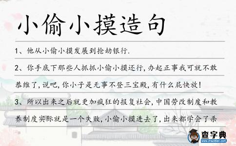 小偷小摸造句