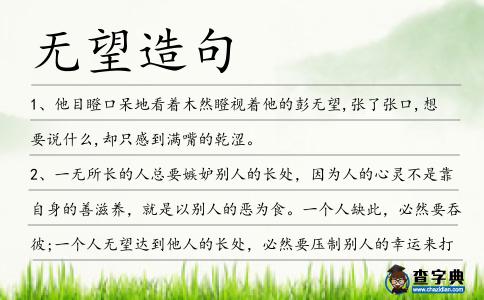 無望造句