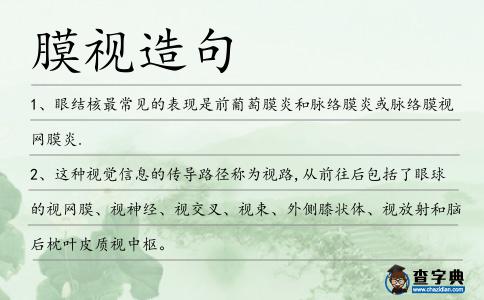 膜視造句