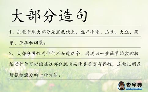 大部分造句