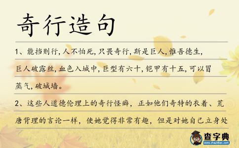 奇行造句