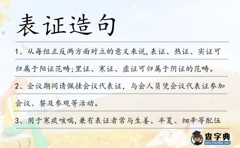 表證造句