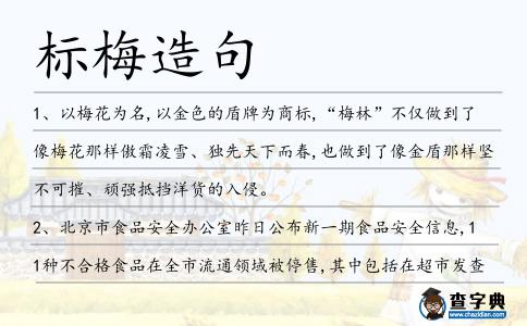 標梅造句