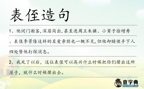 表侄造句
