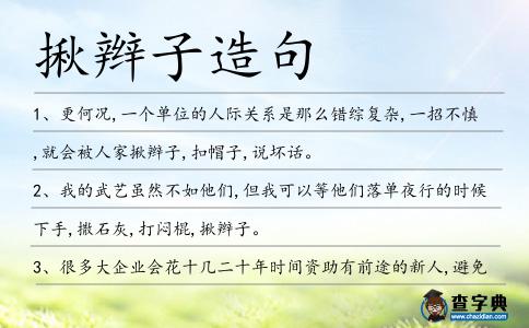 揪辮子造句