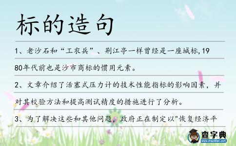 標的造句