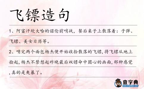 飛鏢造句