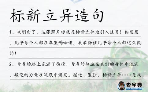 標新立異造句