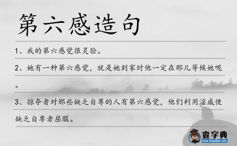 第六感造句