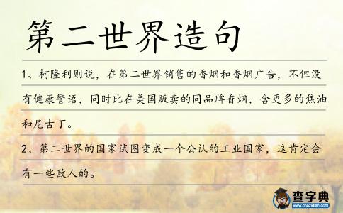 第二世界造句