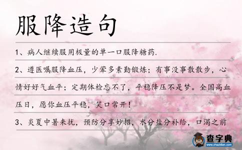 服降造句