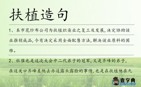 扶植造句