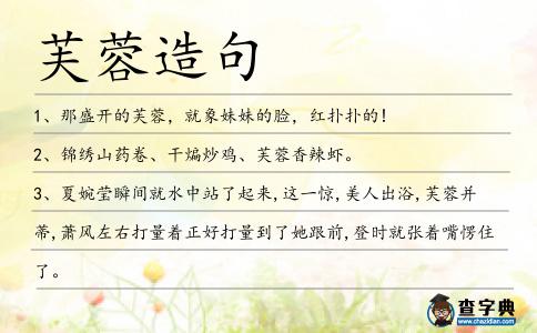 芙蓉造句