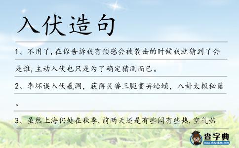 入伏造句